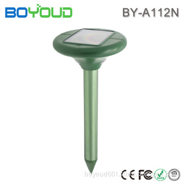 Multifunction solar vibration mole and snake repeller